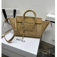 Affordable Price Celine Small New Luggage in Suede 124213 Beige 2025