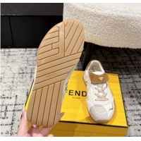 Grade Quality Fendi Wave Pulse Low-tops Sneakers in Fabric and Suede White 1216066 2026