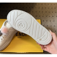 Unique Style Fendi Match Low Top Platform Shoes in White Leather with Charm White 5122916 2026