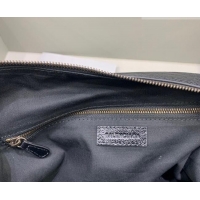Top Grade Balenciaga Le City Hobo Bag Medium in 22003 black Arena lambskin And brass hardware 2026