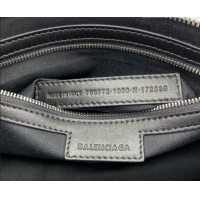 Big Discount Balenciaga Le City Small Bag in 22007 silver metallized Arena lambskin, shiny silver hardware 2026