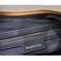 Good Taste Balenciaga Le Cagole Shoulder Bag Small in 22012 light brown suede, brass hardware 2026