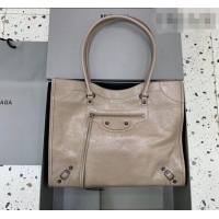 Buy Discount Balenciaga Le City Tote Bag Medium in Arena Storico Lambskin 0122 Apricot 2026