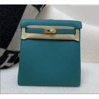 Most Popular Hermes Kelly Ado Backpack 22cm in Togo Leather H2101 Verona Green/Gold 2026 (Half Handmade)