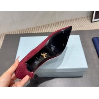 Discount Prada Suede Heel Pumps 8.5cm Red 1I901M 1205015 2026