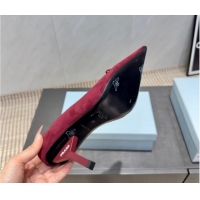 Low Cost Prada Suede Heel Pumps 8.5cm Red PR120501 1205019 2026