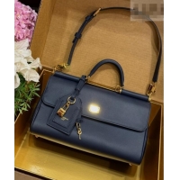 Top Design Dolce & Gabbana DG Elongated My Sicily handbag in Leather 0121 Dark Blue 2026