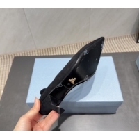 Buy Luxury Prada Suede Elastic Heel Pumps 5.5cm Black 1I188O 1205043 2026