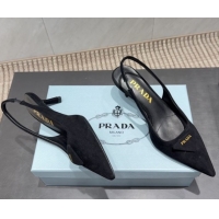 Purchase Prada Suede Slingbacks Pump 5.5cm Black 1I901M 1205051 2026