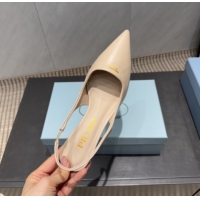 Best Product Prada Leather Slingbacks Pump 5.5cm Nude PR120503 1205052 2026