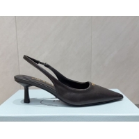 Cheap Prada Leather Slingbacks Pump 5.5cm Nude PR120503 Black 2026