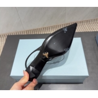 Cheap Prada Leather Slingbacks Pump 5.5cm Nude PR120503 Black 2026