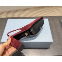 Stylish Prada Suede heel slingbacks pump 8.5cm Red PR120504 1205070 2026