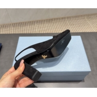 Duplicate Prada Suede heel slingbacks pump 8.5cm Black PR120504 1205071 2026