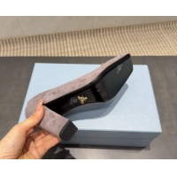 Charming Prada Suede heel pumps 8.5cm Grey PR120504 1205072 2026