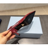 Luxurious Prada Suede Heel Slingbacks Pump 7.5cm Red PR120601 1206002 2026
