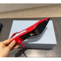 Top Grade Prada Patent Leather Heel Slingbacks Pump 7.5cm Red PR120601 1206006 2026