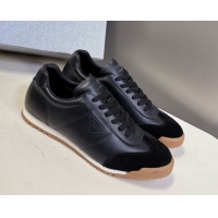 Best Grade Prada Leather Sneakers Black PR120605 1206030 2026