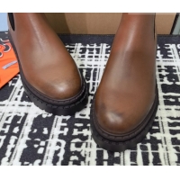 Grade Quality Prada Double Chocolate Calf Leather Chelsea Boots 5cm 1T744N Brown 2026