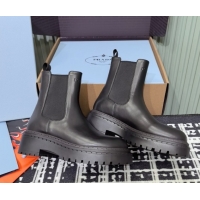 Most Popular Prada Double Chocolate Calf Leather Chelsea Boots 5cm 1T744N Black 2026