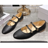 Discount Celine Les Ballerines Flat in Calfskin Leather with Double Straps Black 1209047 2026