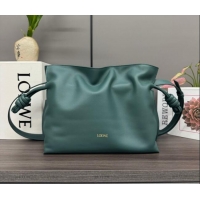 Best Quality Loewe Flamenco Medium Clutch in Nappa Calfskin Leather 262386 Vetiver Green 2026