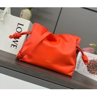 Good Taste Loewe Flamenco Medium Clutch in Nappa Calfskin Leather 262386 Orange 2026