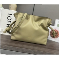 Shop Discount Loewe Flamenco Medium Clutch in Nappa Calfskin Leather 262386 Clay Green 2026