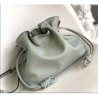 Trendy Design Loewe Flamenco Medium Clutch in Nappa Calfskin Leather 262386 Ash Grey 2026
