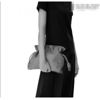 Trendy Design Loewe Flamenco Medium Clutch in Nappa Calfskin Leather 262386 Ash Grey 2026