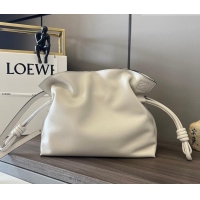 Good Taste Loewe Flamenco Medium Clutch in Nappa Calfskin Leather 262386 Light Grey 2026