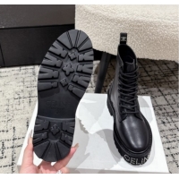 Pretty Style Celine Black Calfskin Leather Ankle Boots with Studded Letters CE1209027 1209067 2026