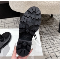 Buy Luxury Celine Black Calfskin Leather Ankle Boots with Buckle 2025 CE1209028 1209068 2026