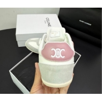 Popular Style Celine Jogger Low Laced-up Sneakers in Calfskin Leather and Suede White/Pink 1209074 2026