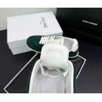 Luxurious Celine Jogger Low Laced-up Sneakers in Suede Green 1209076 2026