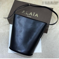 Promotional Alaia Hip Small Bucket Bag in Calfskin Leather 8857 Black 2026