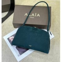 Grade Design Alaia Le Bouledogue Bowling Shoulder Bag in Nubuck Leather 8855 Forest Green 2026