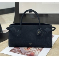 Best Price Alaia Le Tecket Tote Bags in Grained Nubuck Leather 8837 Anthracite Black 2026