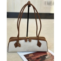 Market Sells Alaia Le Tecket Medium Long Shoulder bag in Canvas and Suede 998081 Brown 2026