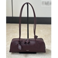 Big Discount Alaia Le Tecket Small Long Shoulder bag in Calfskin Leather 998081S Burgundy 2026