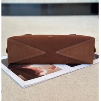 Best Price Alaia Le Tecket Medium Long Shoulder bag in Grained Nubuck 8815M Caramel Brown 2026