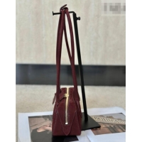 Super Quality Alaia Le Tecket Small Long Shoulder bag in Grained Nubuck 8815S Red 2026