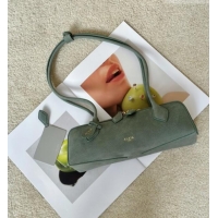 Best Product Alaia Le Tecket Small Long Shoulder bag in Grained Nubuck 8815S Light Green 2026