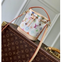 Top Quality Louis Vuitton x TM Nano Noe Bag in Monogram Multicolor M27493 White 2026