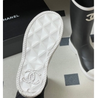 Perfect Chanel Rubber Rain Boots 3.5cm CH122302 Black/White 2026