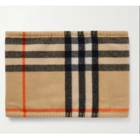 Super Quality Burberry Checked Cashmere Snood 4637 Beige