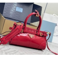 Unique Discount Prada Bonnie mini leather handbag 1BA486 Red 2025