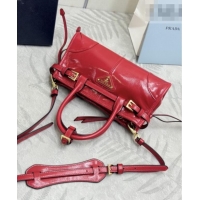 Unique Discount Prada Bonnie mini leather handbag 1BA486 Red 2025