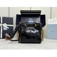 Best Grade Prada Bonnie leather mini shoulder bag 1BH229 Black 2026