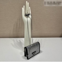 Best Product Prada Card Holder with Shoulder Strap and Crystals 1MR024 Clear 2026